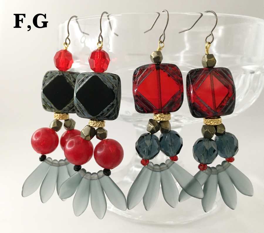 紅ピアス / イヤリング D,E,F,G