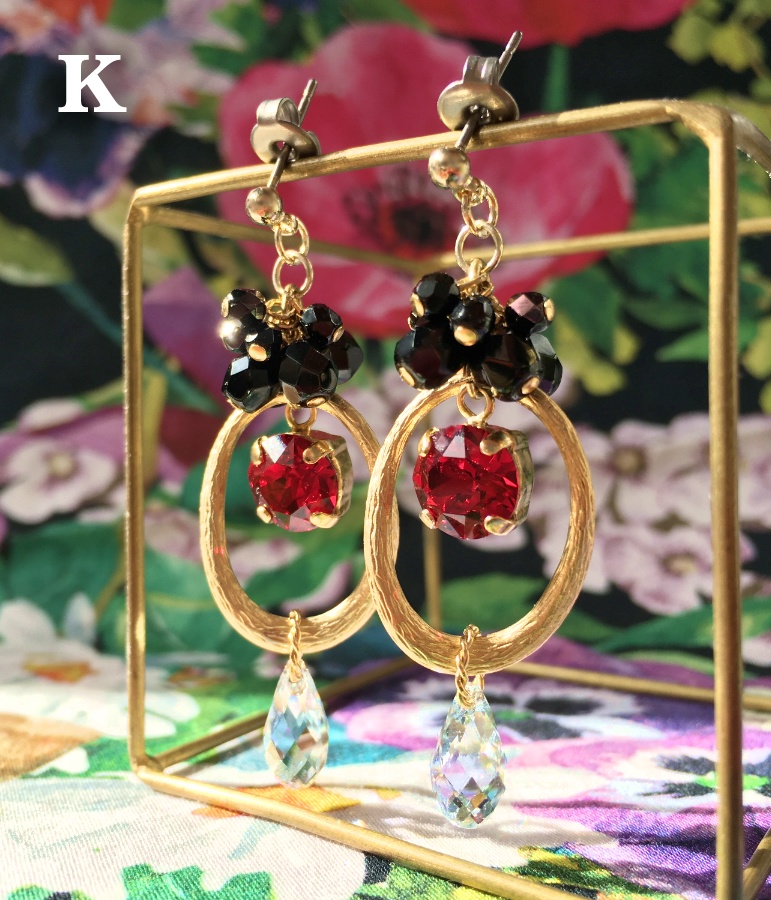 紅ピアス / イヤリング H,I,J,K,L