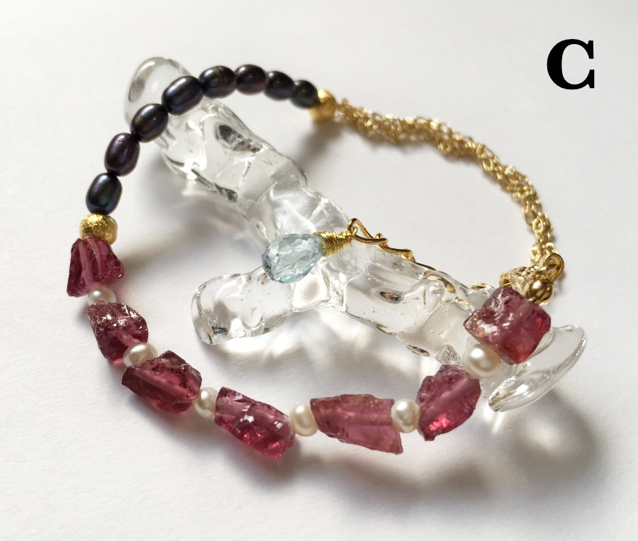 紅ブレスレット A,B,C