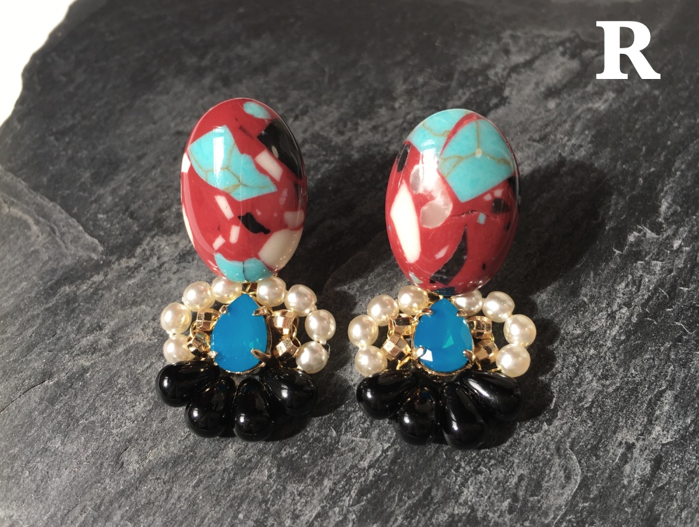 紅ピアス R / 紅ブレスレット F