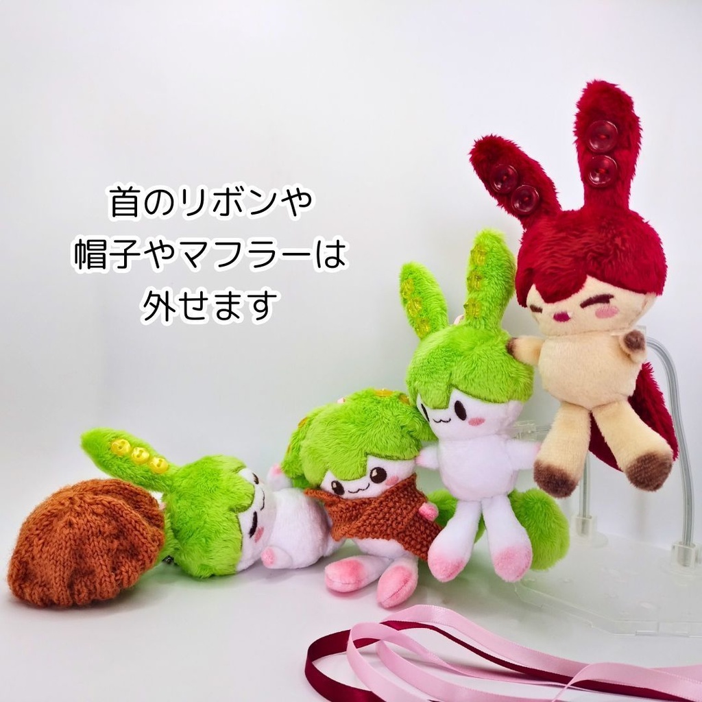 【完売】ハンドメイド妖精ずんだもん(あんこもん)ぬいぐるみマスコット 17 18 19 20