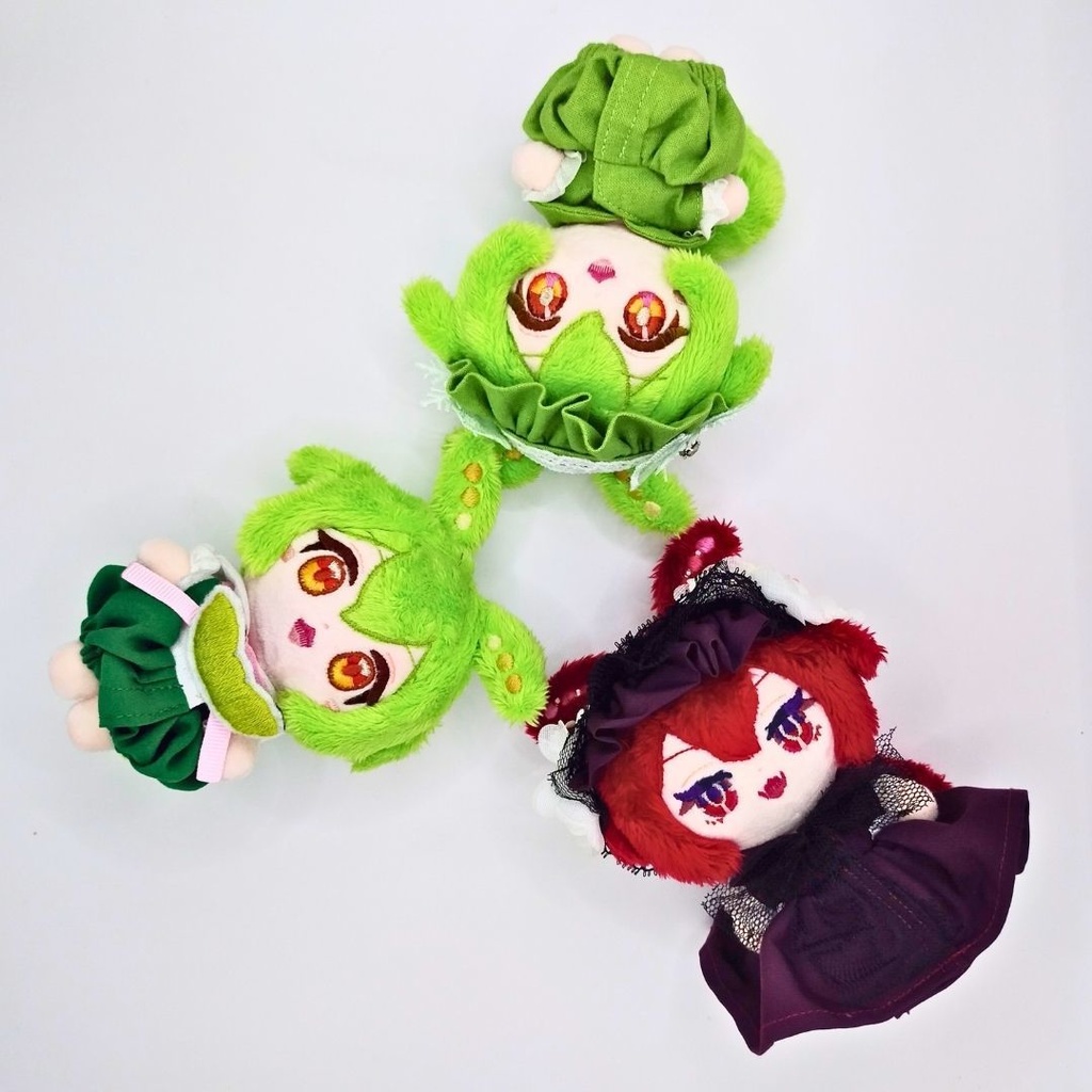 【完売】ハンドメイドぬいぐるみ 小さいずんだもんとずんだもんとあんこもん (ずんだもん 19 20、あんこもん 03)