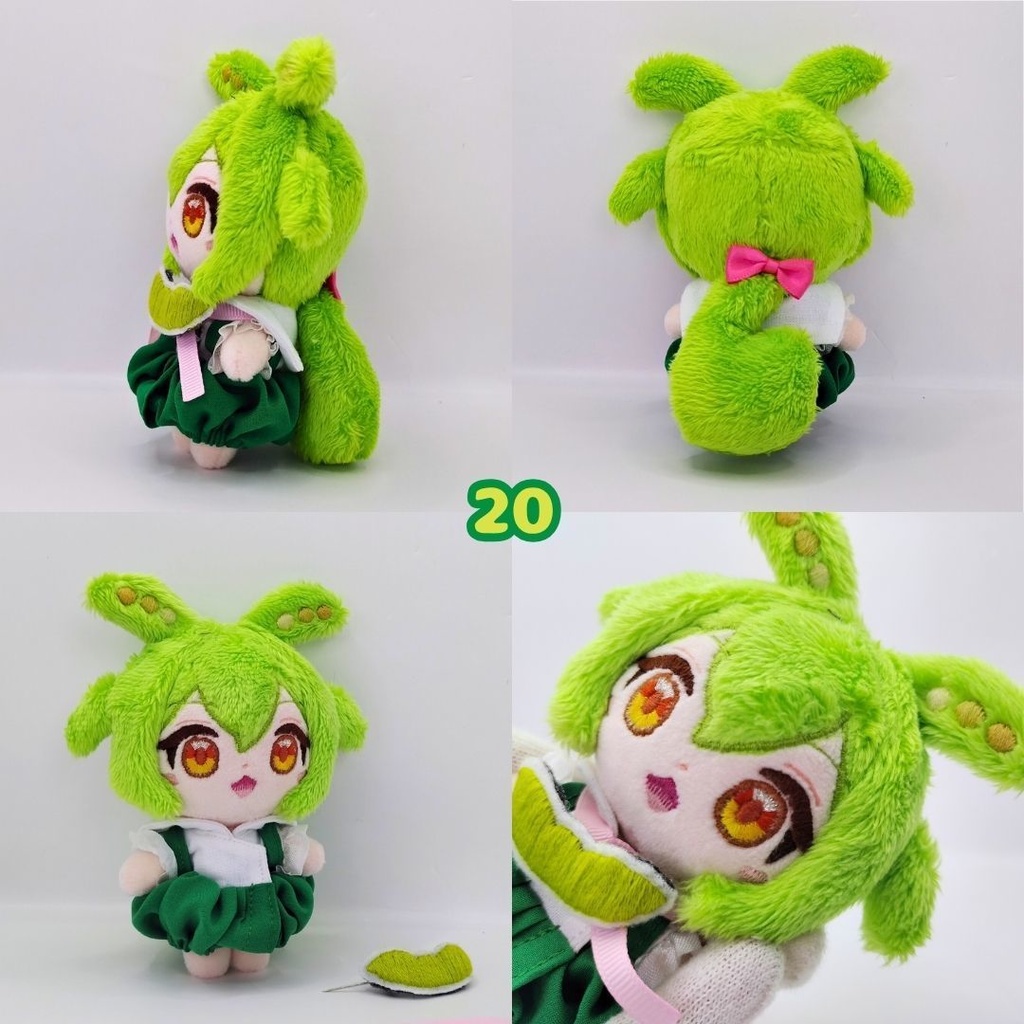 【完売】ハンドメイドぬいぐるみ 小さいずんだもんとずんだもんとあんこもん (ずんだもん 19 20、あんこもん 03)