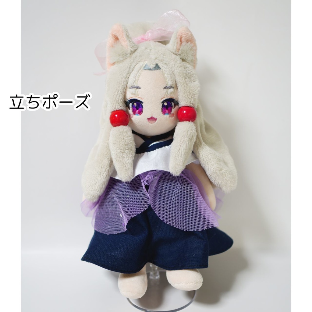【完売】いたいけなイタコちゃんぬいぐるみ with うしろのあいつ(ハンドメイド 東北イタコぬいぐるみ 01)