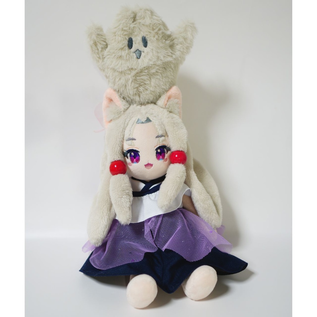 【完売】いたいけなイタコちゃんぬいぐるみ with うしろのあいつ(ハンドメイド 東北イタコぬいぐるみ 01)