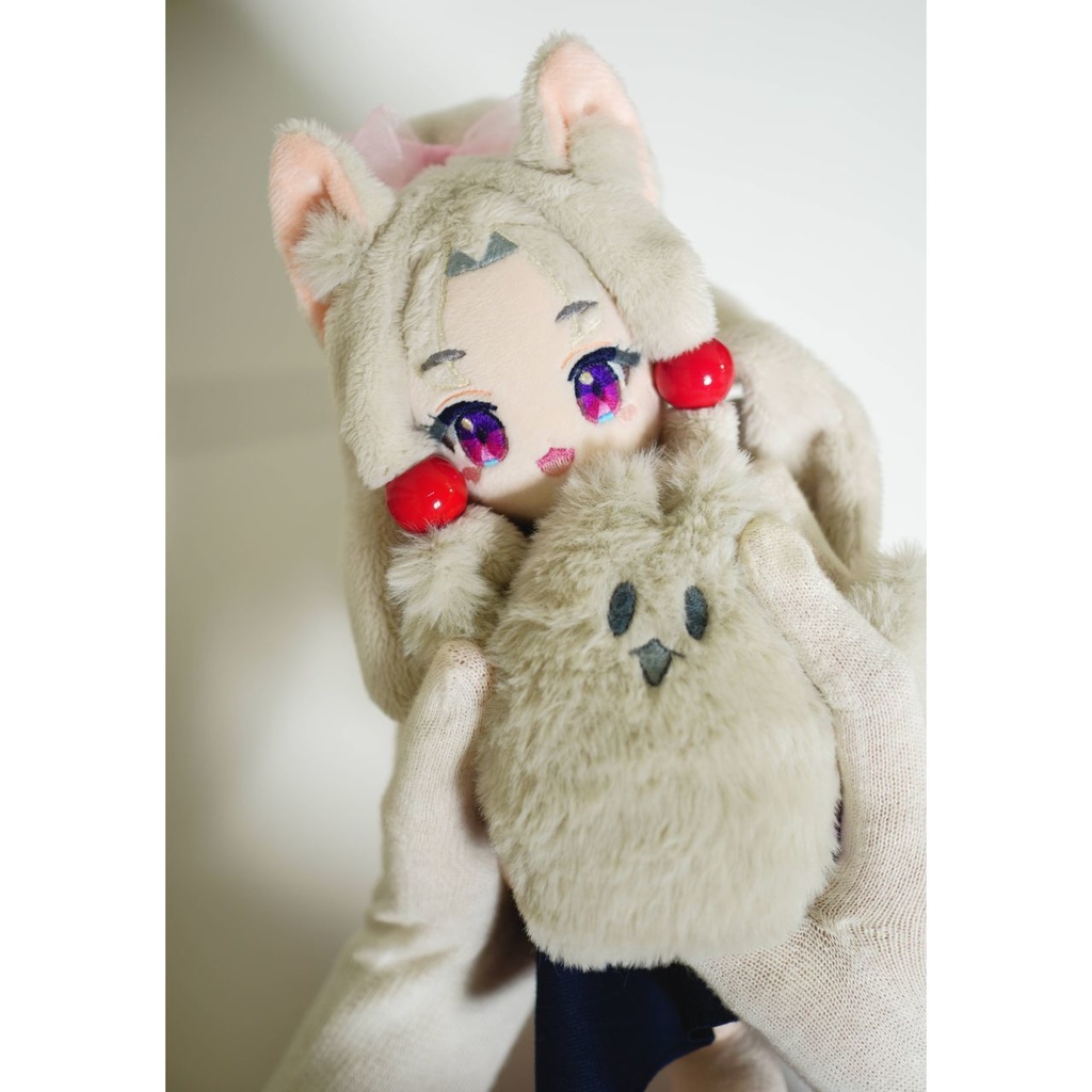 【完売】いたいけなイタコちゃんぬいぐるみ with うしろのあいつ(ハンドメイド 東北イタコぬいぐるみ 01)