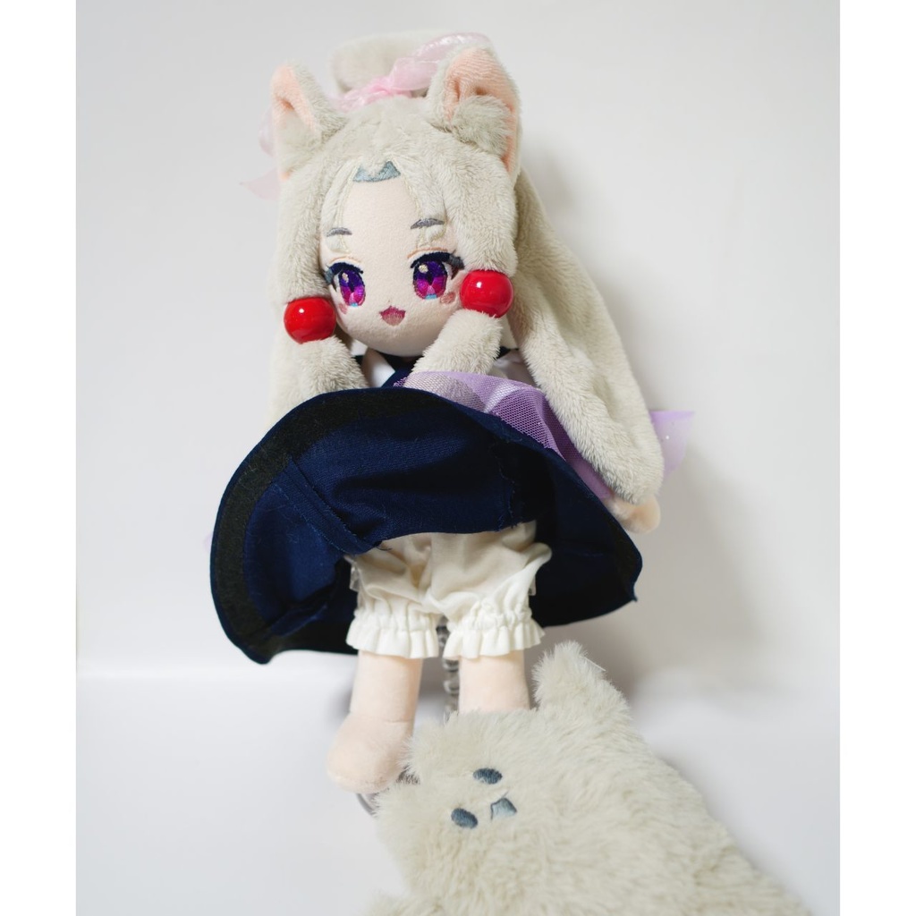 【完売】いたいけなイタコちゃんぬいぐるみ with うしろのあいつ(ハンドメイド 東北イタコぬいぐるみ 01)