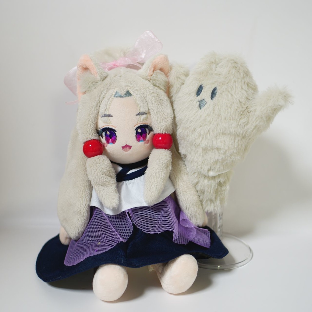 【完売】いたいけなイタコちゃんぬいぐるみ with うしろのあいつ(ハンドメイド 東北イタコぬいぐるみ 01)