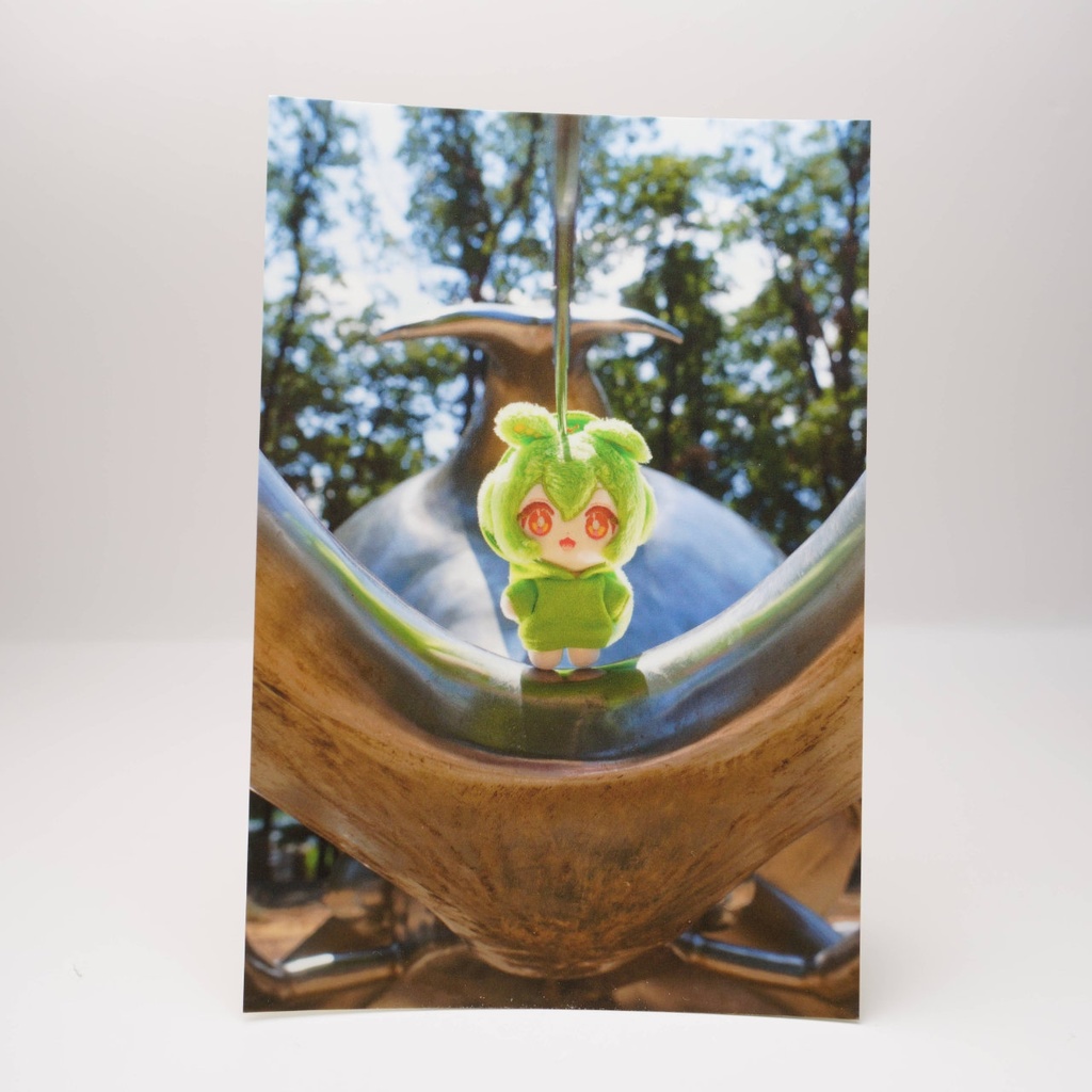 ずんだもんのぬいぐるみのポストカード 01（カブトムシ）