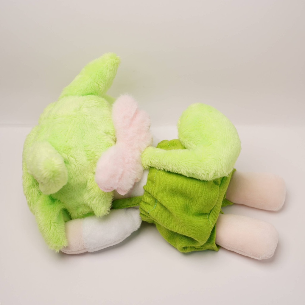 【1月17日まで抽選】【ねそべり / おすわり / ひっつき】ハンドメイド3wayずんだもんぬいぐるみ(ずんだもん 27)