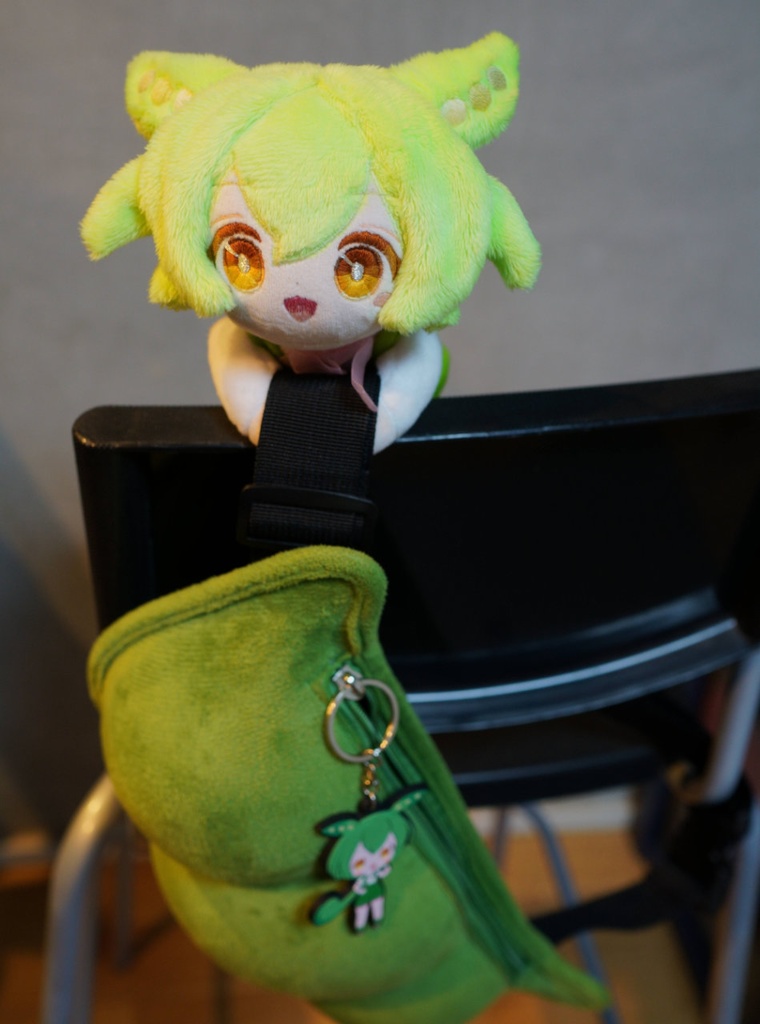 【1月17日まで抽選】【ねそべり / おすわり / ひっつき】ハンドメイド3wayずんだもんぬいぐるみ(ずんだもん 27)