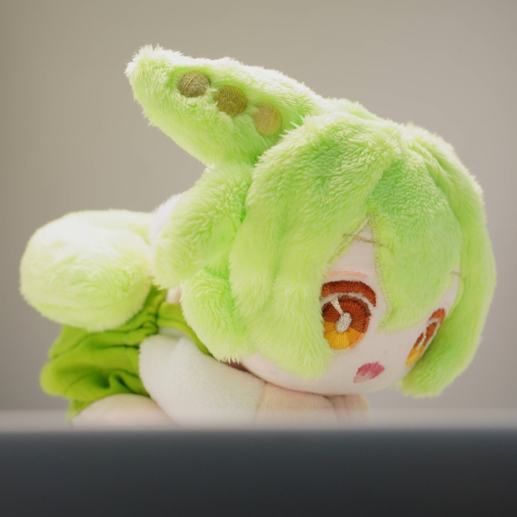 【1月17日まで抽選】【ねそべり / おすわり / ひっつき】ハンドメイド3wayずんだもんぬいぐるみ(ずんだもん 27)