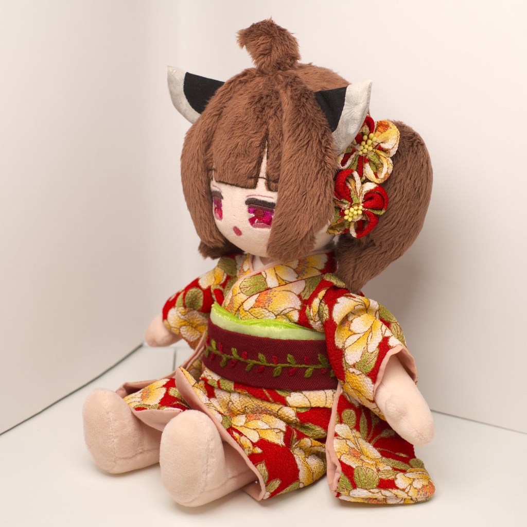 【2/23まで抽選】ハンドメイド和装きりたんぬいぐるみ (東北きりたん 03)