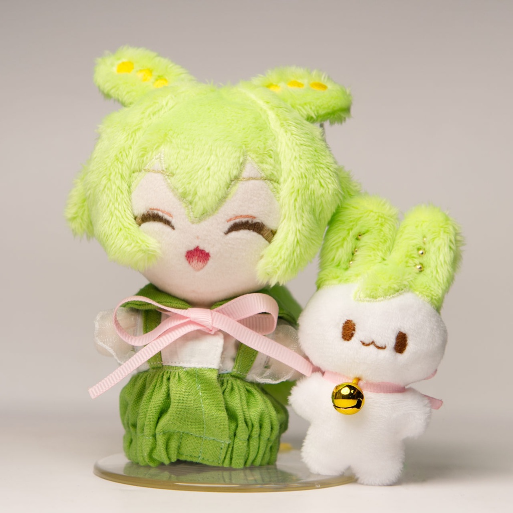 【完売】にぱにぱずんだもんぬいぐるみ with  妖精ずんだもん(?) 【ずんだもん 29】