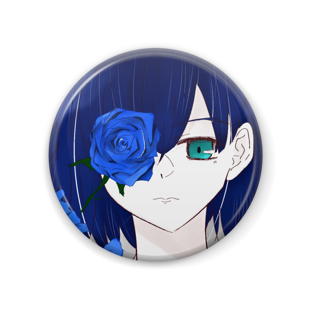 青薔薇 缶バッジ57mm