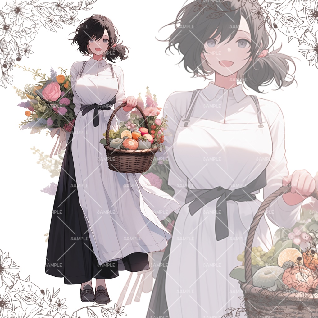 《No.19》立ち絵素材_花屋_女の子