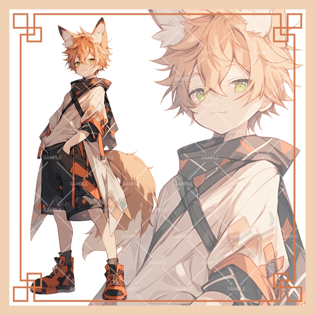 《No.49》立ち絵素材_狐_少年_ケモ耳