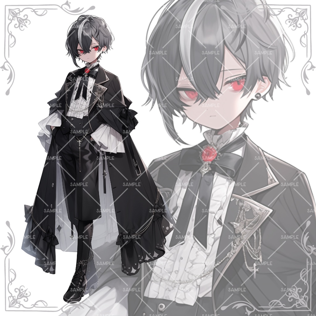《No.53》立ち絵素材_タキシード_少年_パーティースーツ