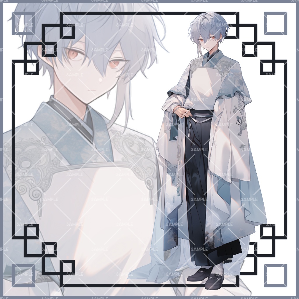 《No.73》立ち絵素材_チャイナ_和服_男性