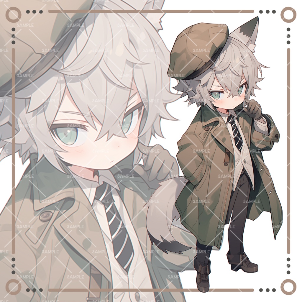 《No.80》立ち絵素材_探偵_獣耳_少年
