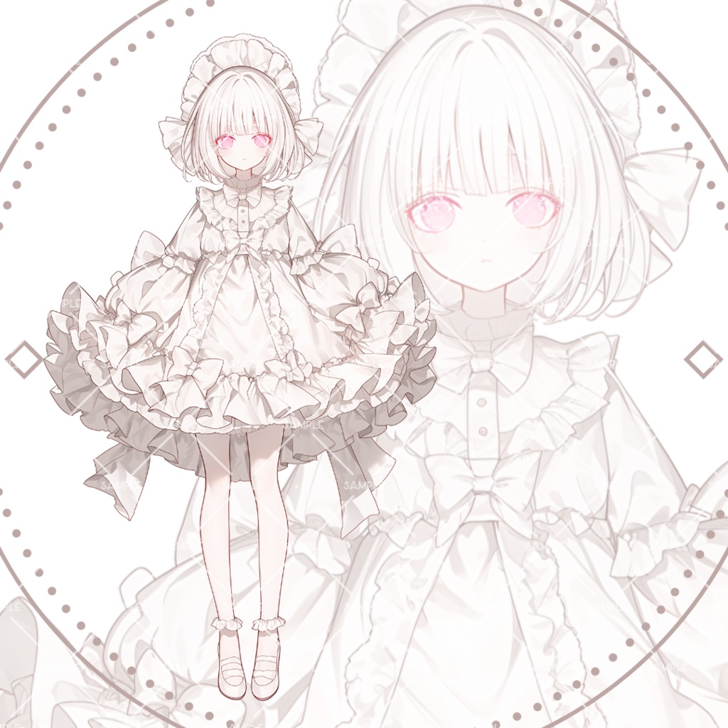 《No.89》立ち絵素材_ロリータ_純白_女の子