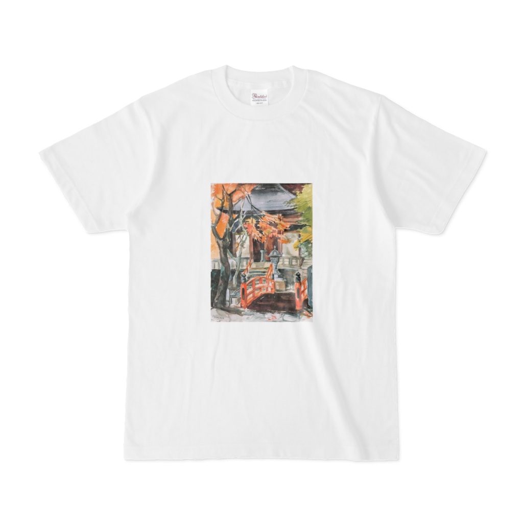 洞川 龍泉寺の秋 Across the Red Bridge — Ryusenji Temple