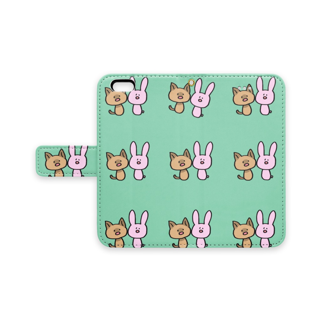 ねこさんとうさぎさんのiPhoneケース
