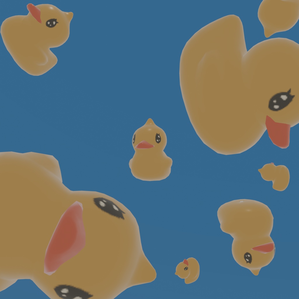 お風呂のアヒル【3D小道具】