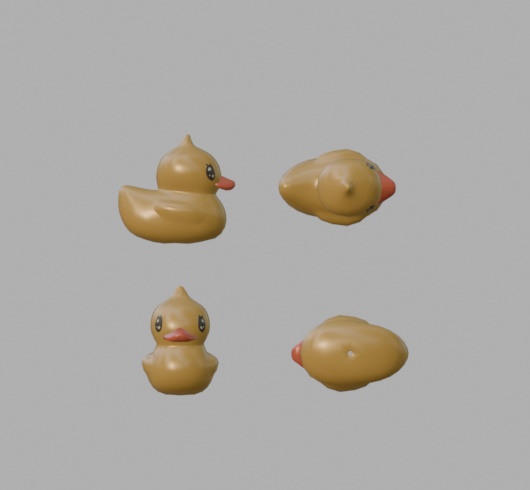 お風呂のアヒル【3D小道具】