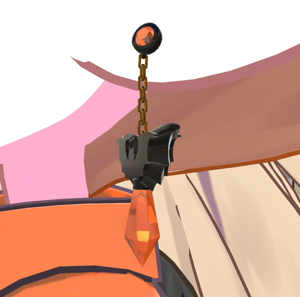 光る小悪魔ピアス