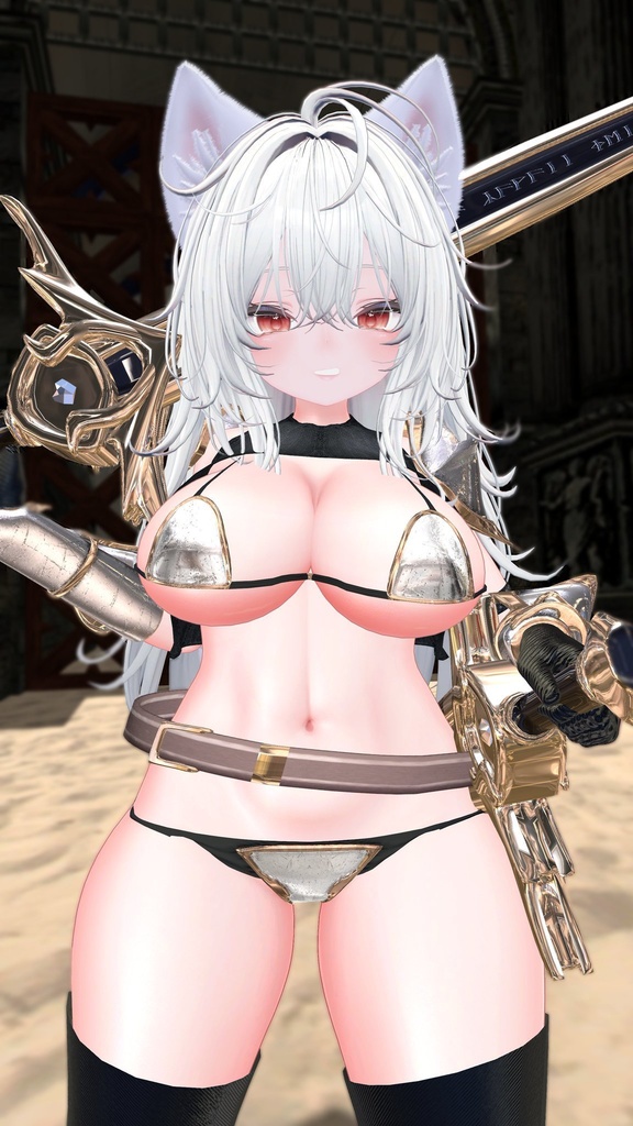 【6アバターフルパック】ぬがせるビキニアーマー【音が鳴る着脱ギミックあり!】