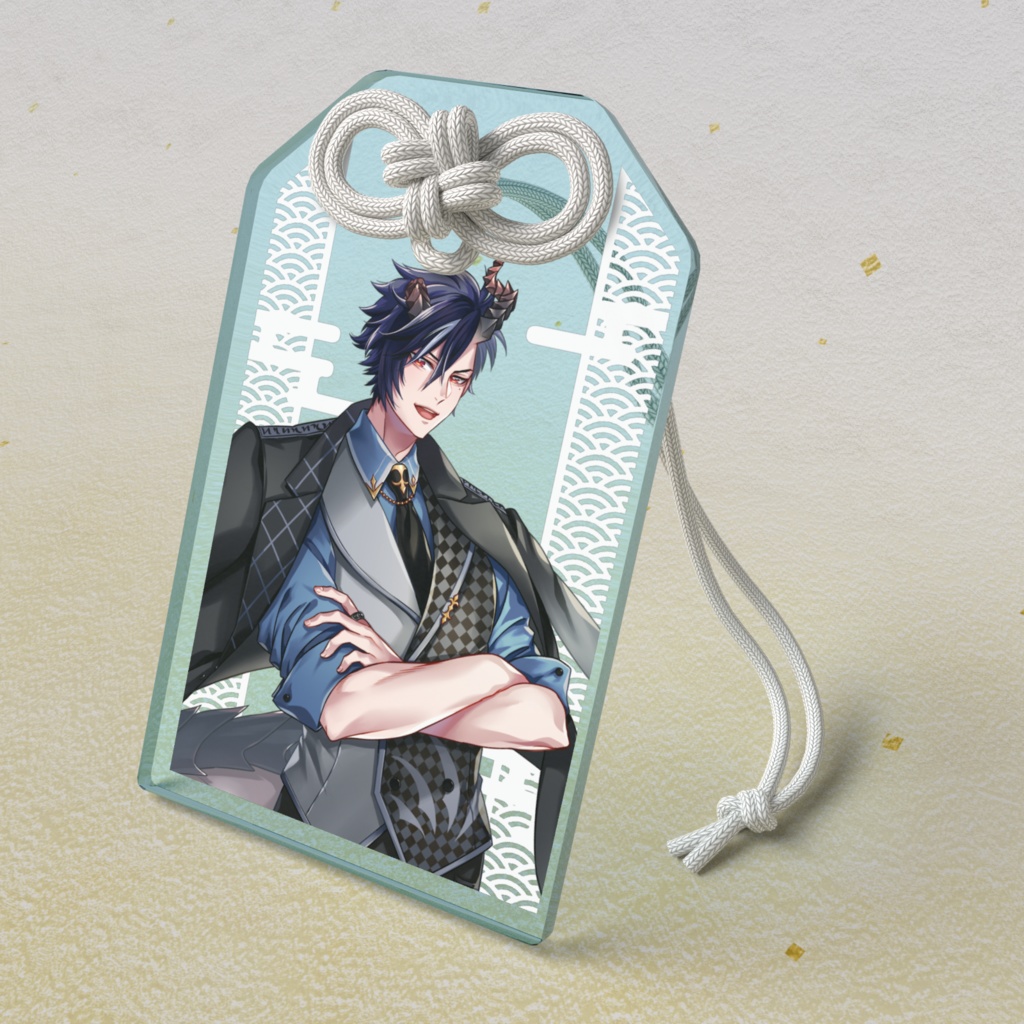 黎鋼アルト アクリルお守り(青)