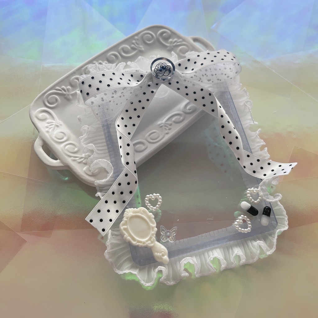 硬質ケース デコ モノトーンドット