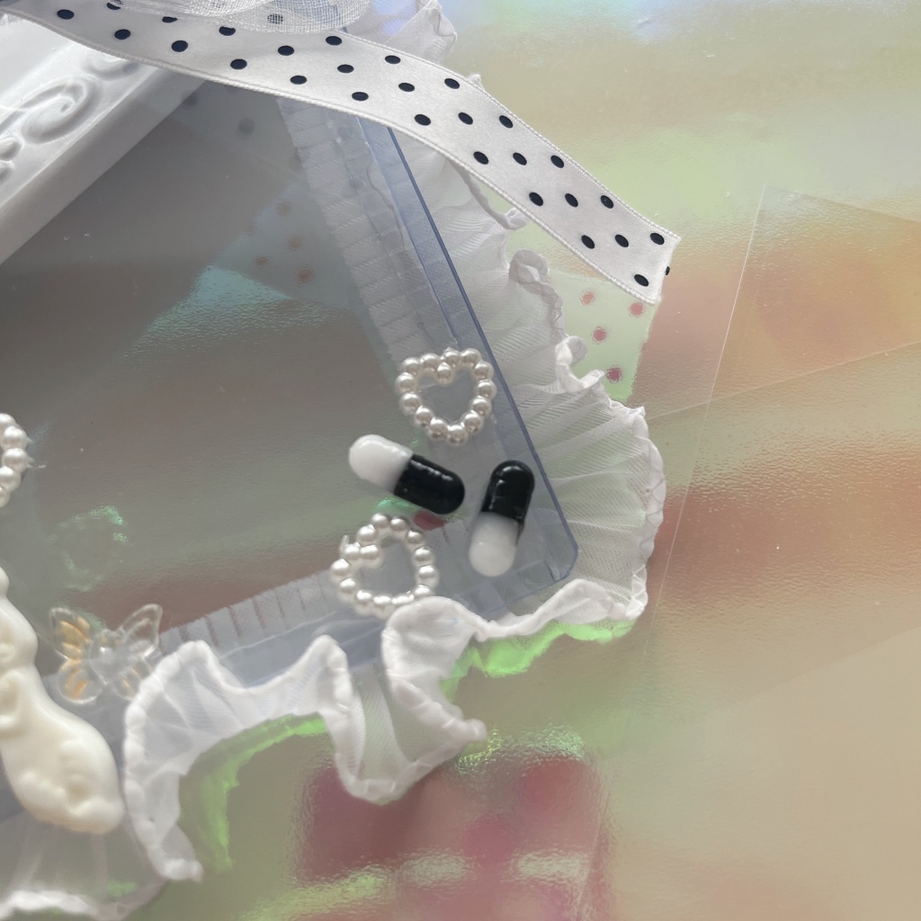 硬質ケース デコ モノトーンドット