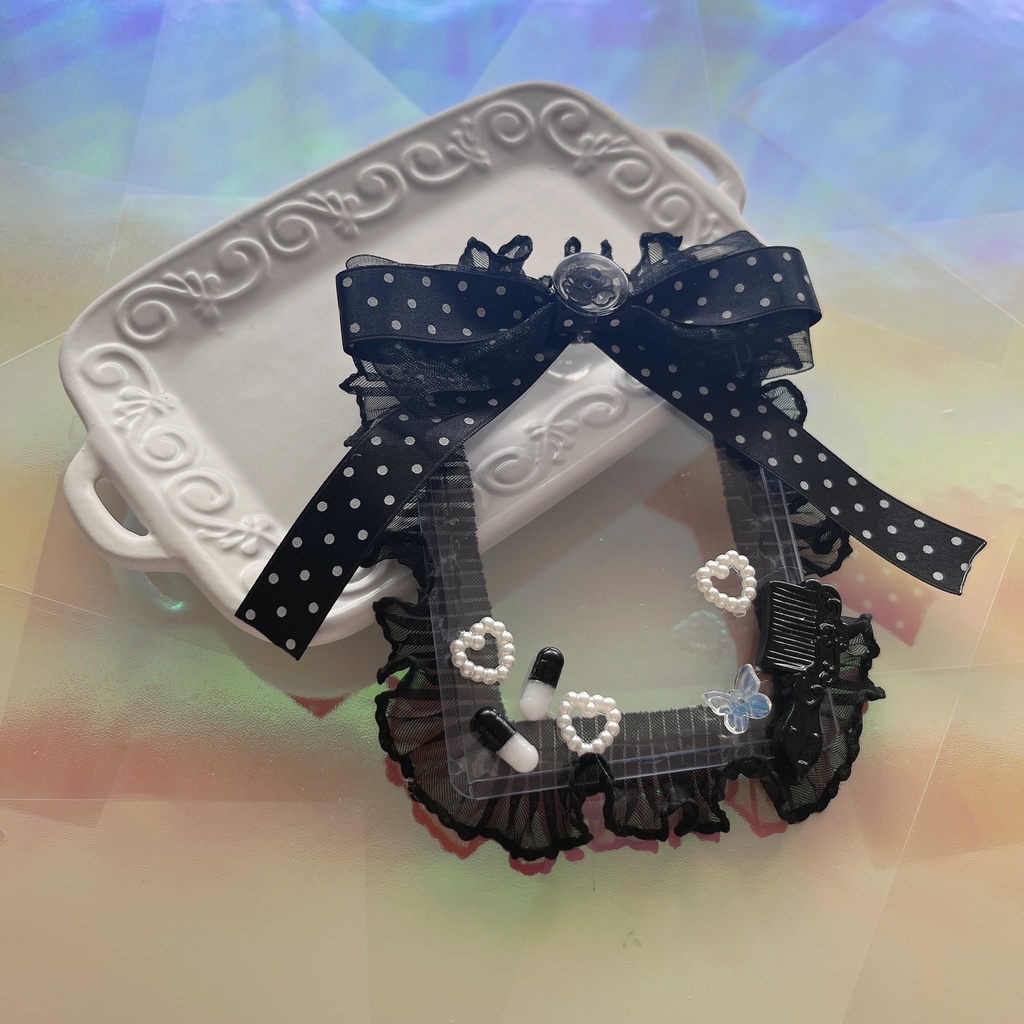 硬質ケース デコ モノトーンドット