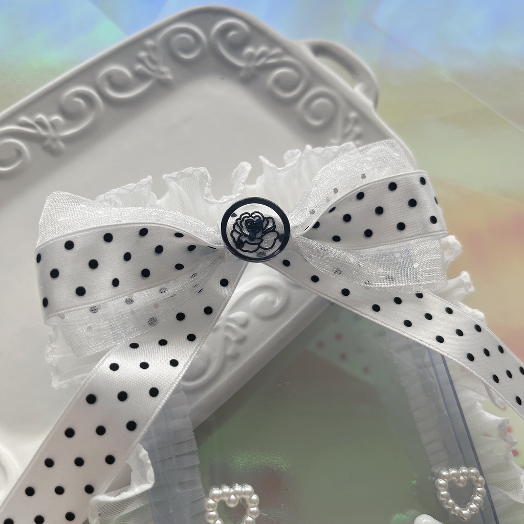 硬質ケース デコ モノトーンドット