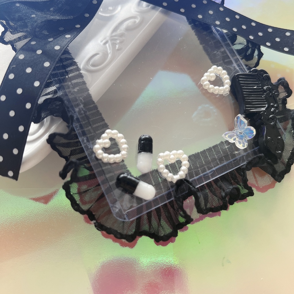 硬質ケース デコ モノトーンドット