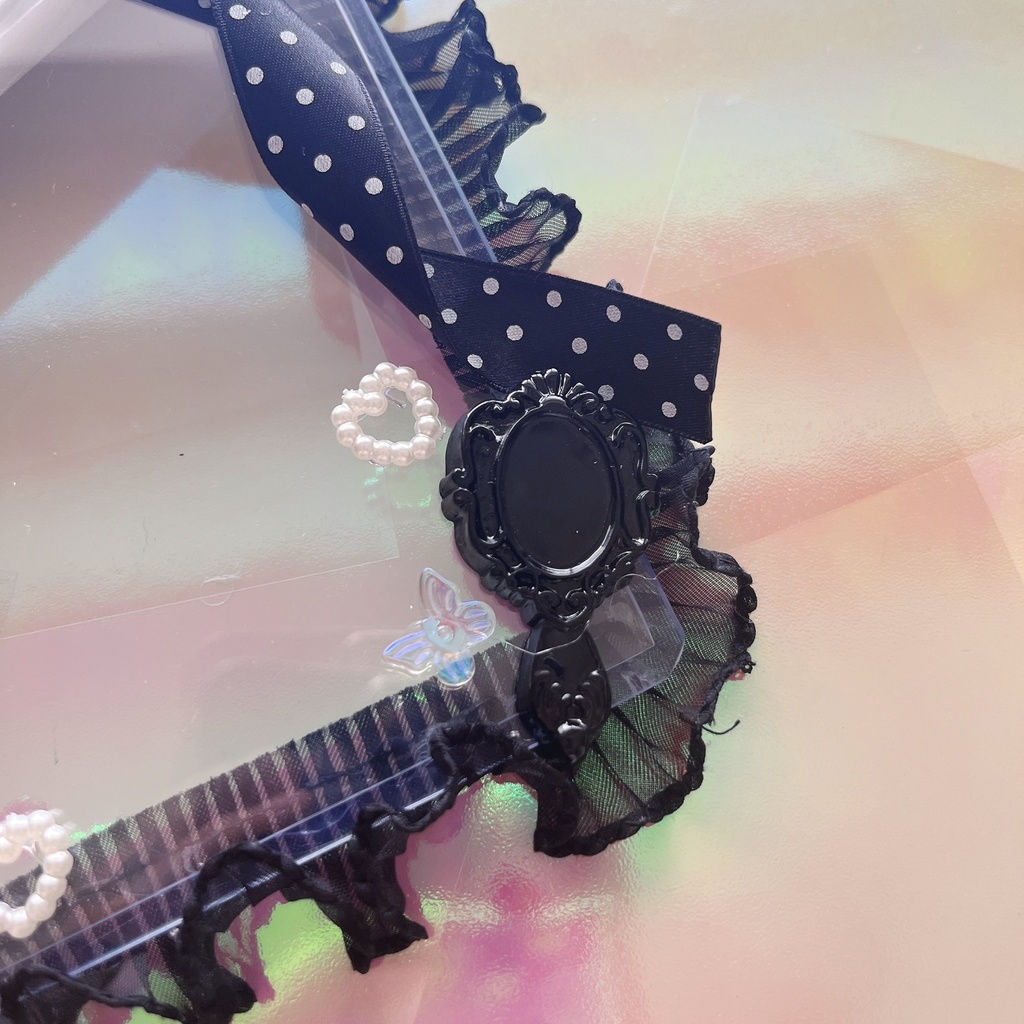 硬質ケース デコ モノトーンドット