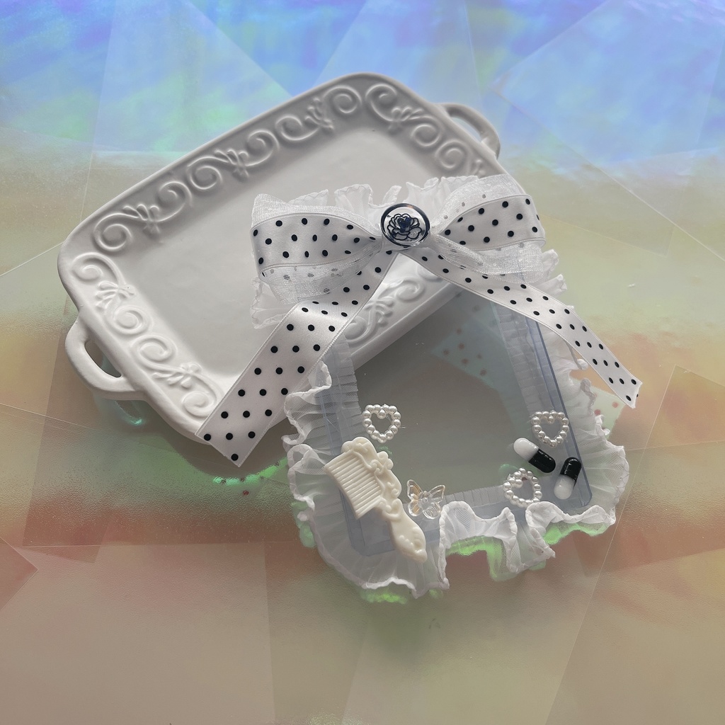 硬質ケース デコ モノトーンドット