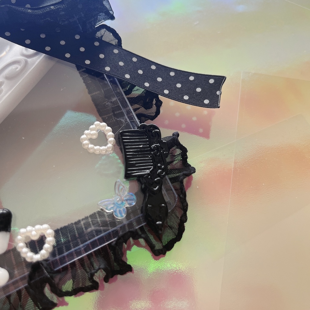 硬質ケース デコ モノトーンドット