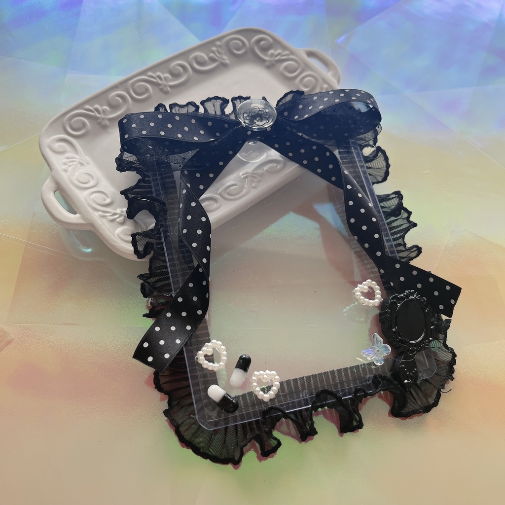 硬質ケース デコ モノトーンドット