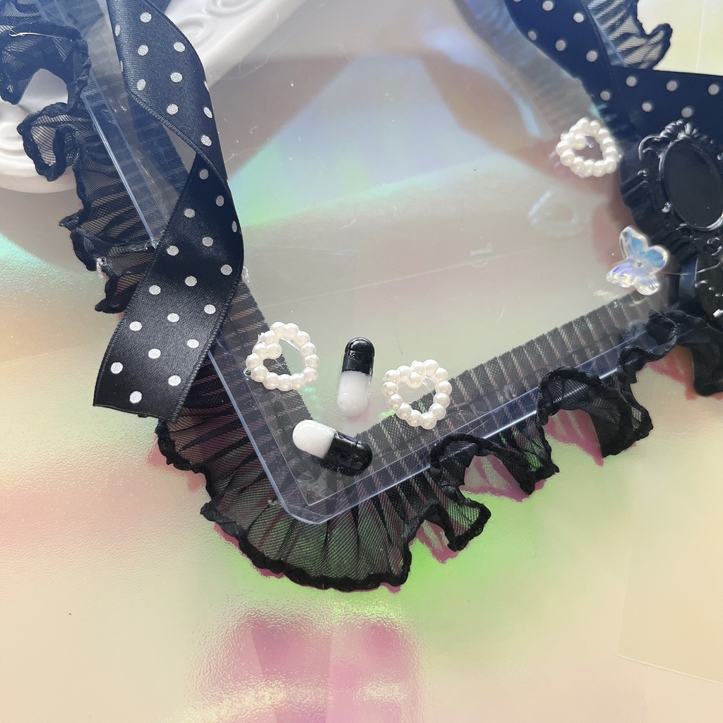 硬質ケース デコ モノトーンドット