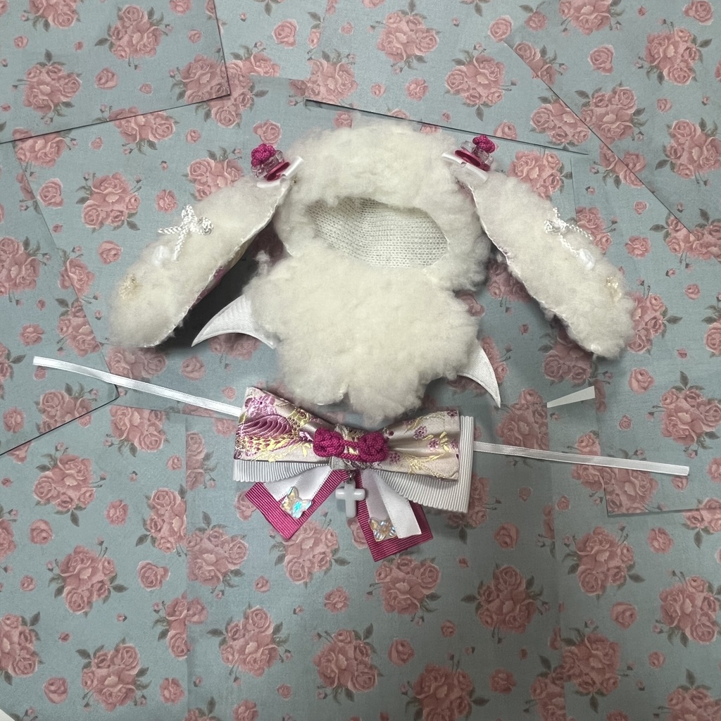 ぬい ぬい服 ちびぐるみ 着ぐるみ チャイナ柄 10cm ロップイヤー