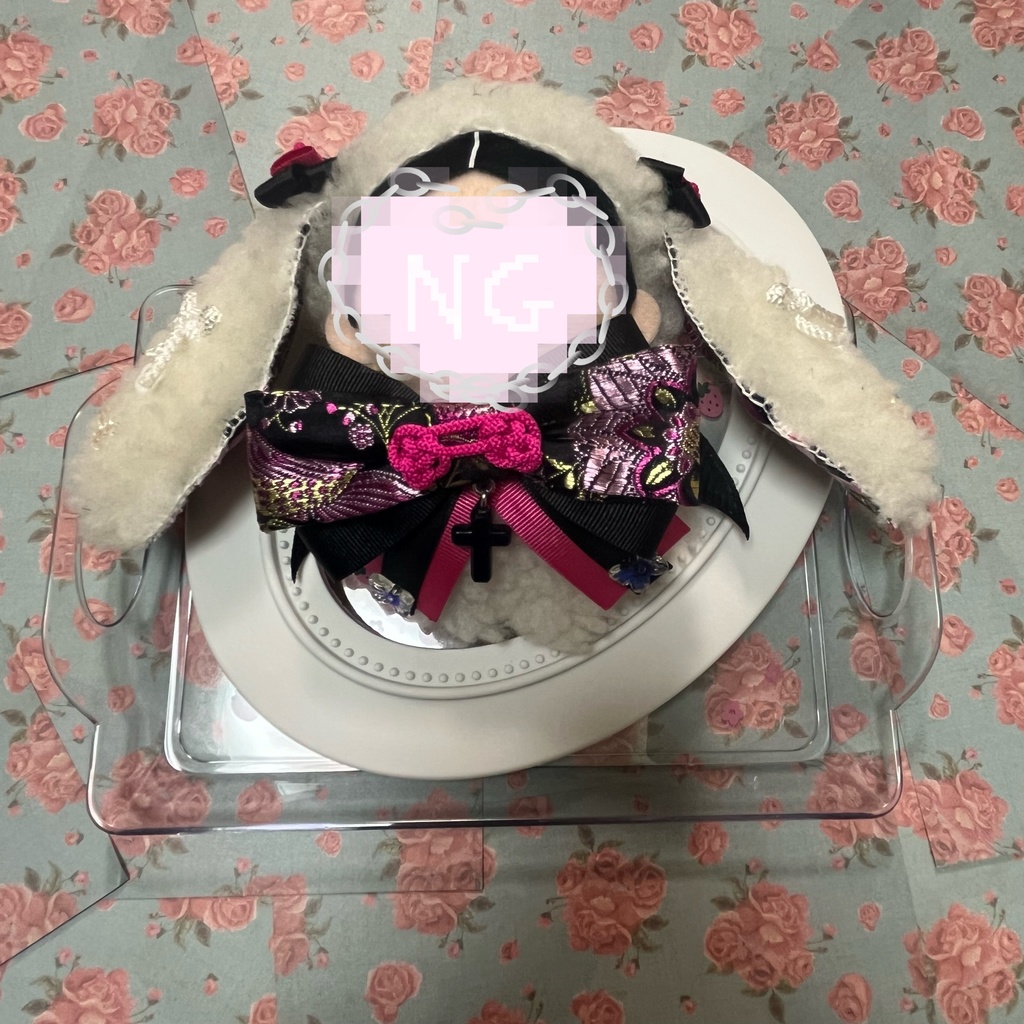 ぬい ぬい服 ちびぐるみ 着ぐるみ チャイナ柄 10cm ロップイヤー