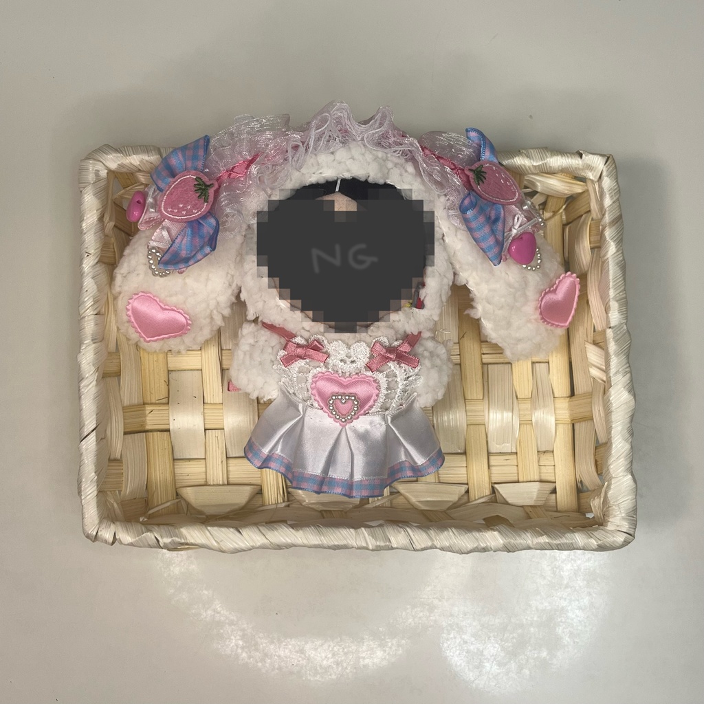 ぬい ぬい服 着ぐるみ ヘッドドレス 10cm 12cm うさみみ