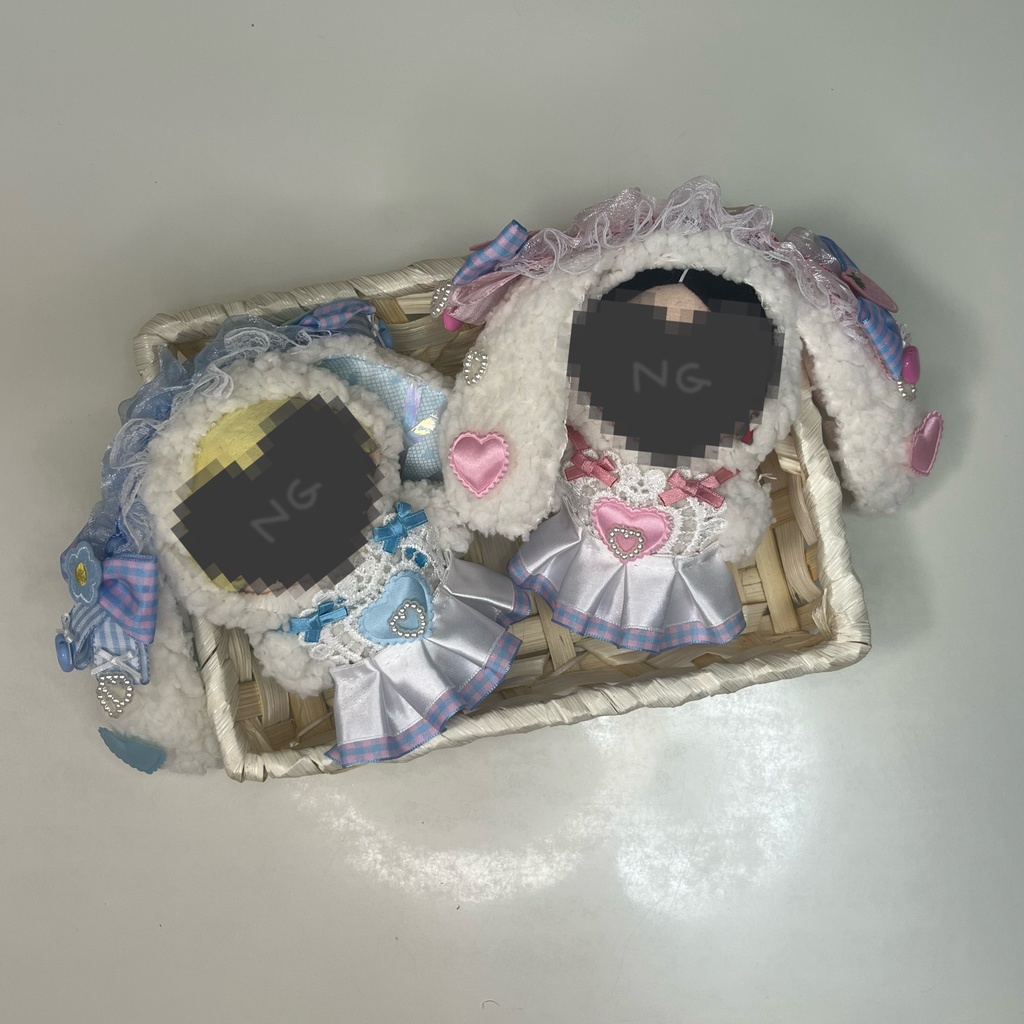 ぬい ぬい服 着ぐるみ ヘッドドレス 10cm 12cm うさみみ