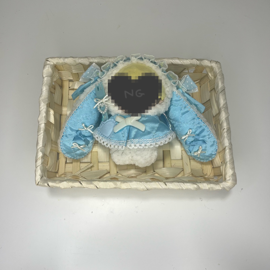 ぬい ぬい服 着ぐるみ ヘッドドレス エプロン10cm 12cm ウサ耳