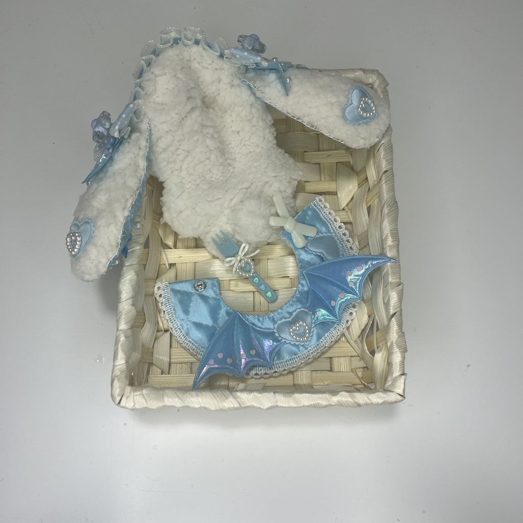 ぬい ぬい服 着ぐるみ ヘッドドレス エプロン10cm 12cm ウサ耳