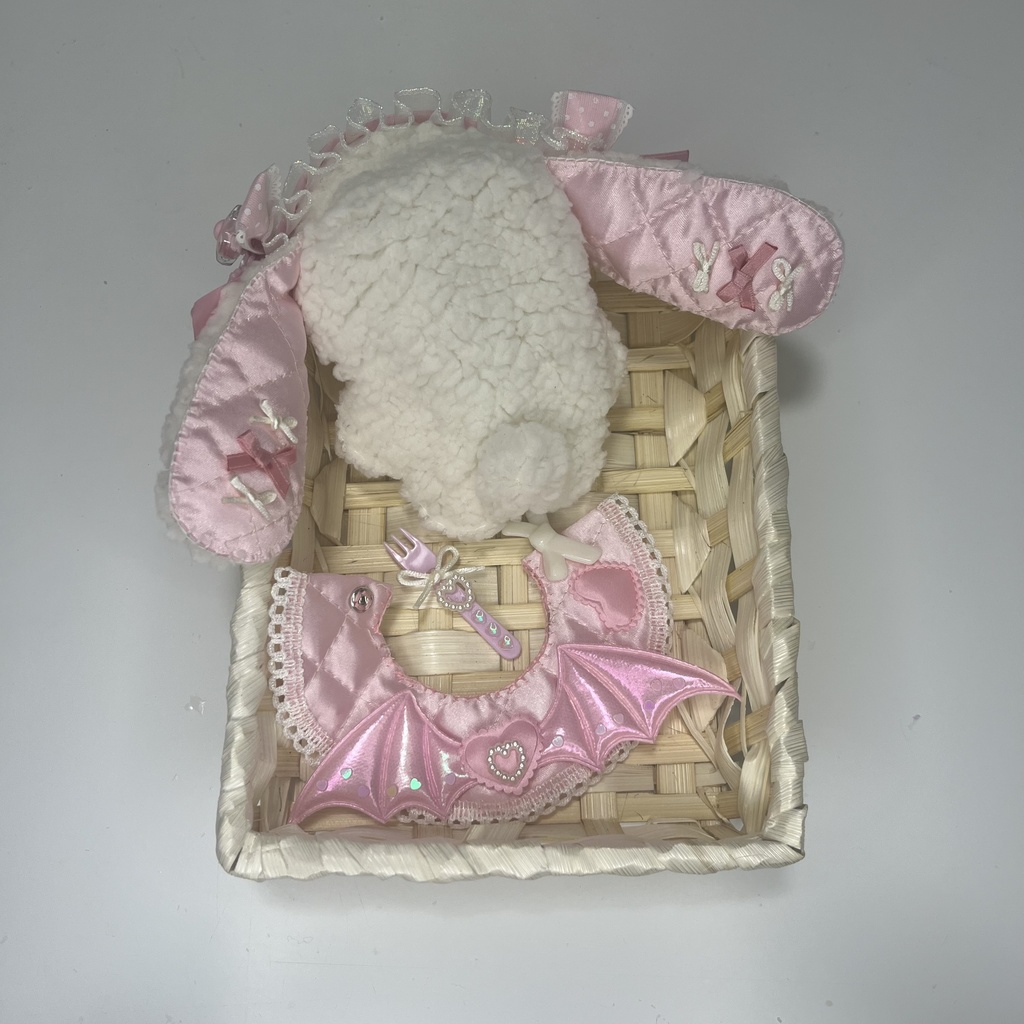 ぬい ぬい服 着ぐるみ ヘッドドレス エプロン10cm 12cm ウサ耳