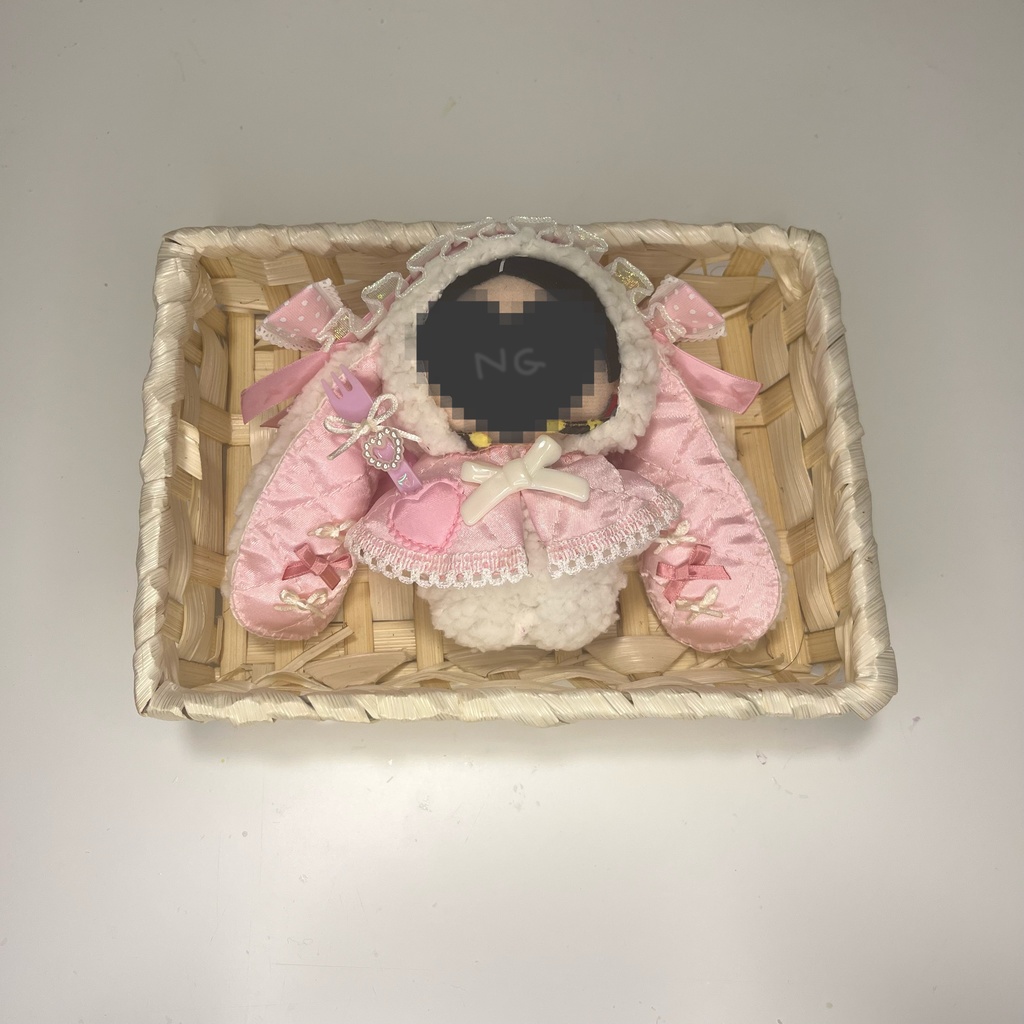 ぬい ぬい服 着ぐるみ ヘッドドレス エプロン10cm 12cm ウサ耳